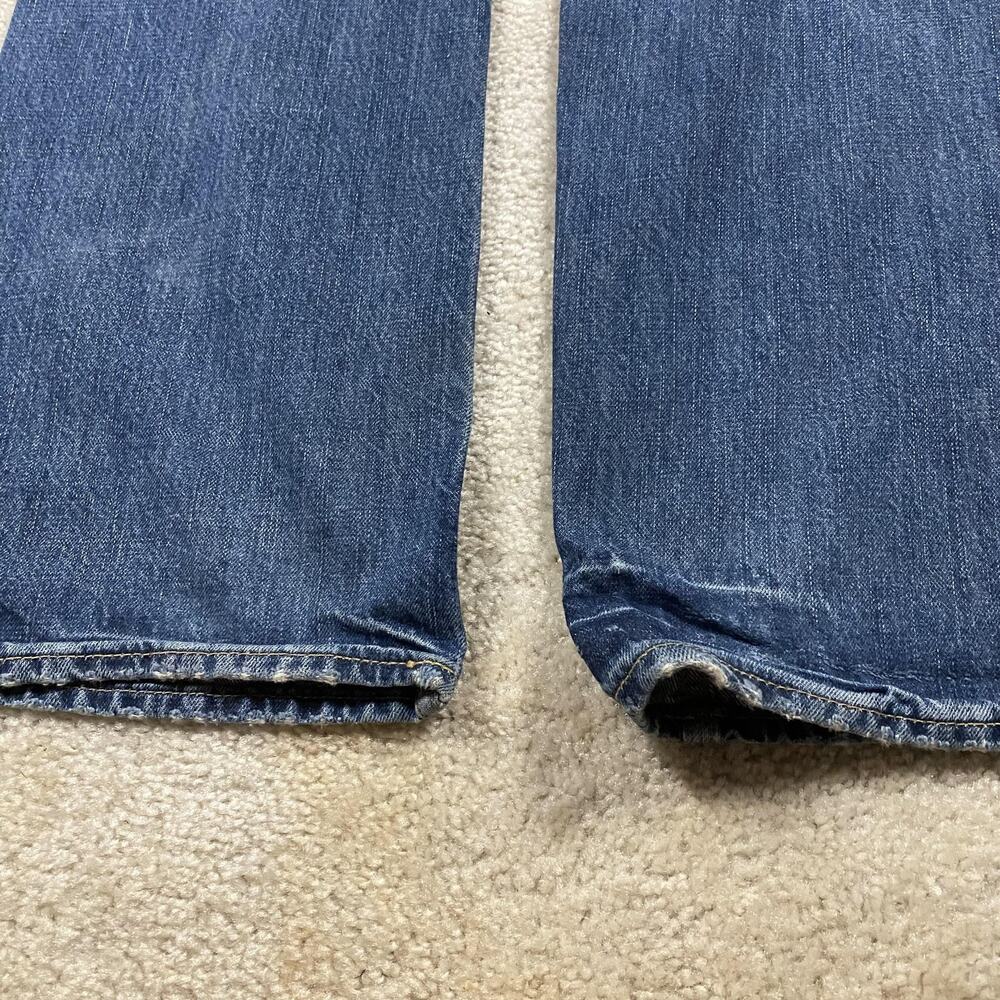 VTG Y2K Hollister Hermosa Low Rise Boot Jeans Mens 34x34 Blue Distressed Bootcut - Picture 3 of 13